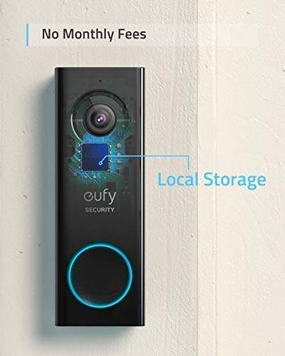 美国代购Eufy 无线门铃摄像头2K高清双向音频需使用现有门铃线路