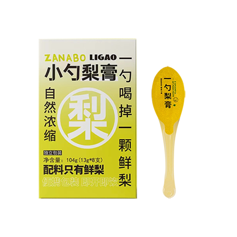 ZANABO咱阿伯 小勺梨膏104g 砀山酥梨一勺梨膏 配料只有梨 秋梨膏