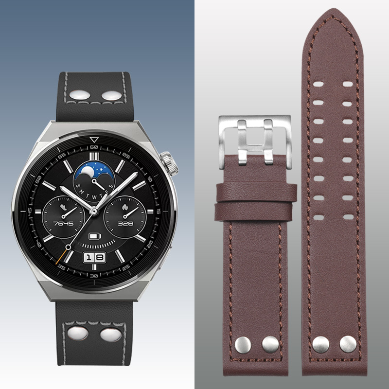 妙百年适配华为gt2/3/4真皮表带