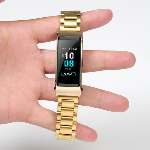 妙百年适配华为手环B5B6B7钢表带