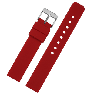 中国红硅胶手表带女款代用华为手表watch GT2/3/4Pro女表 手环B2B3B5B6B7 天王卡西欧天梭美度红色表链配件