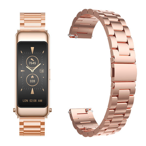 妙百年适配华为手环B5B6B7钢表带