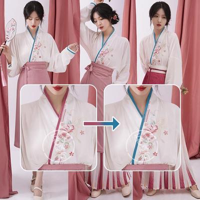 吾心宜[莓烦恼2]解语花cos蓝贴边内搭绣花宋制飞机袖对襟衫