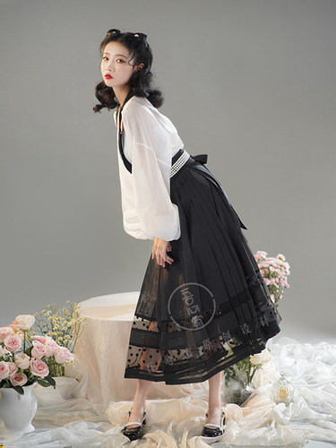 日常百搭明制马面裙原创汉服女