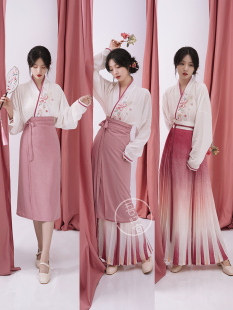 吾心宜[莓烦恼2]春夏绣花宋制汉服飞机袖旋裙百迭裙日常平价套装