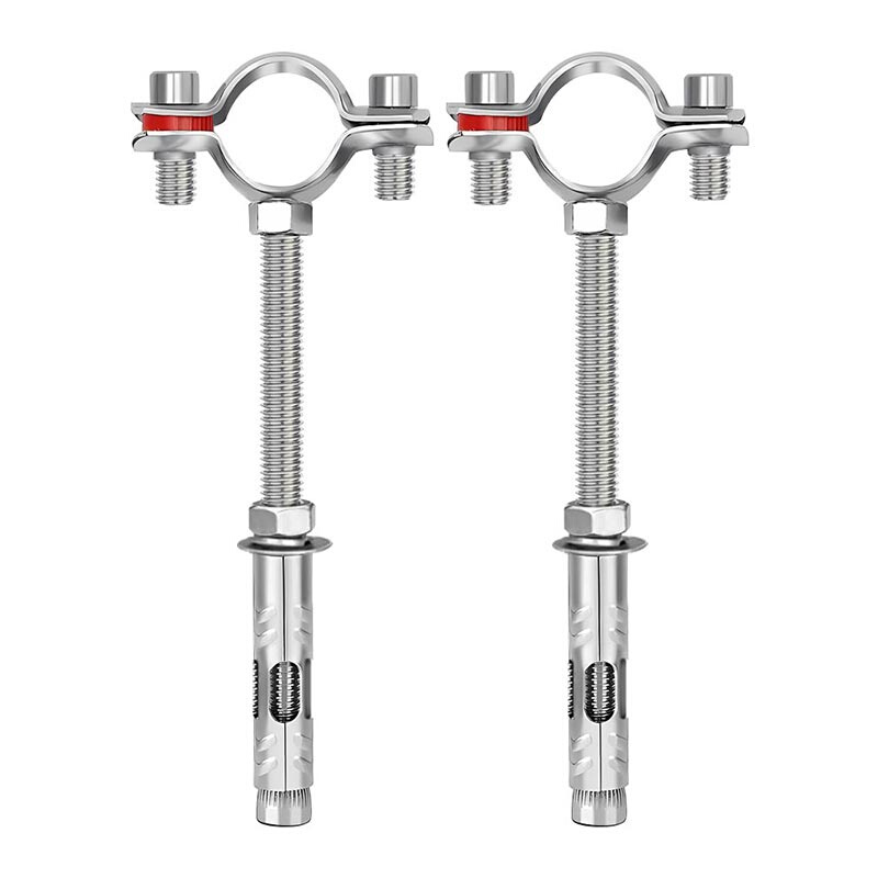 304不锈钢固定管支架膨胀螺杆卡扣抱箍管夹水管夹子卡箍卡子管卡