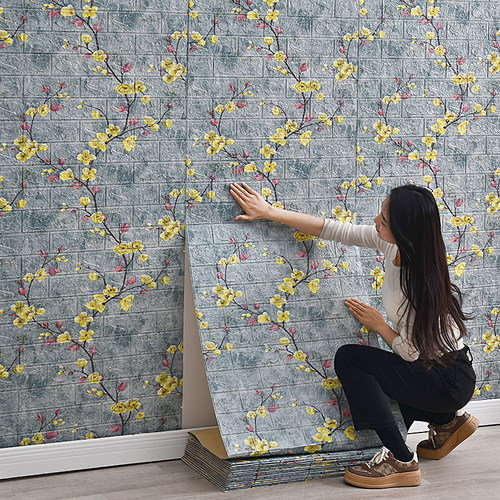 墙纸自粘防水背景墙面装饰改造