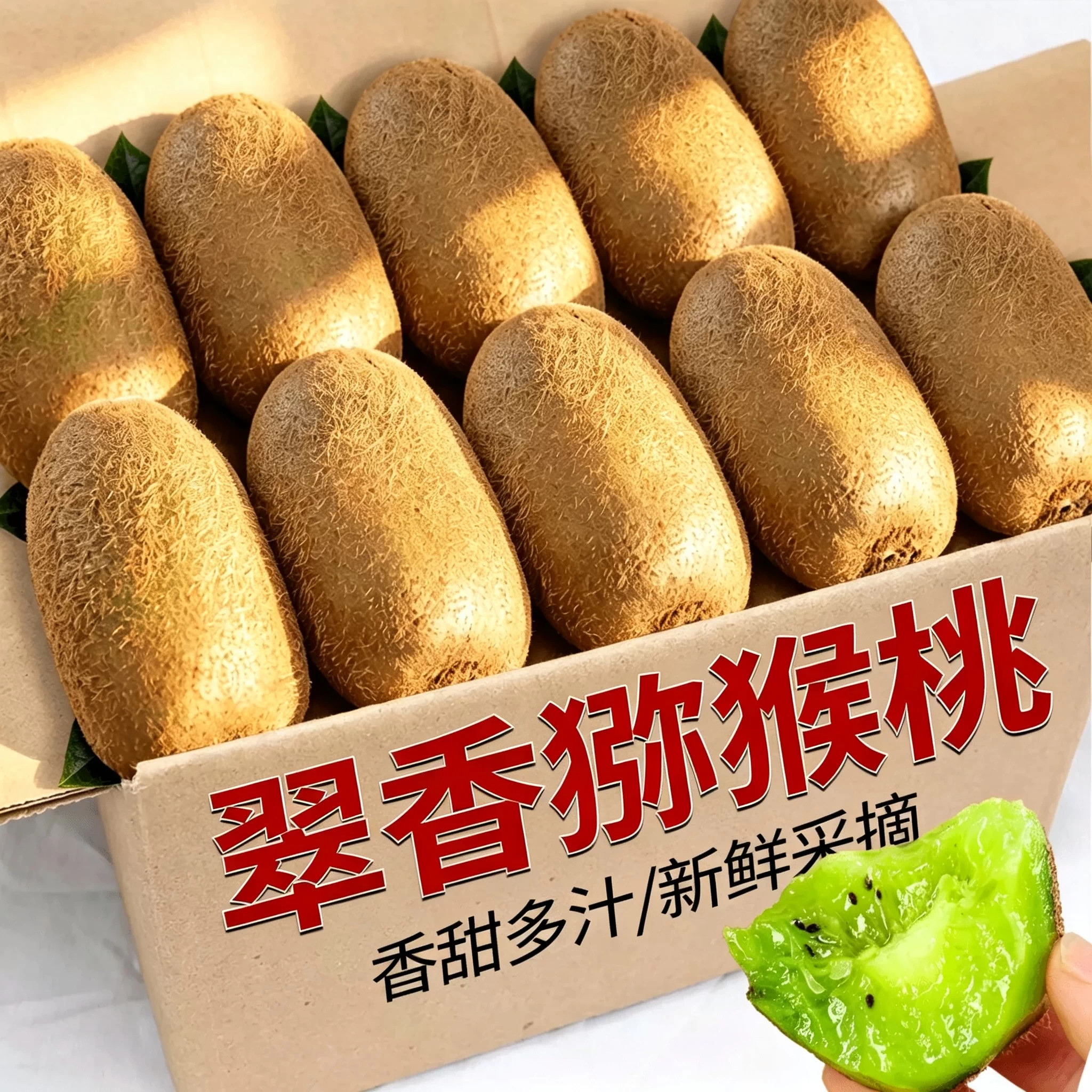 陕西翠香猕猴桃新鲜孕妇水果应季整箱大弥猴桃绿心奇异果快递包邮