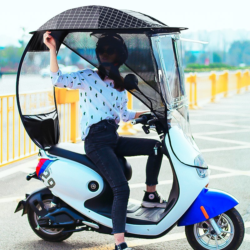 伞骑行车防雨棚电动车遮阳伞遮阳棚
