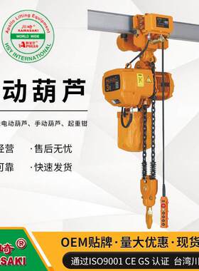 工厂直销现货供应台湾KAWASAKI  运行式环链电动葫芦KKBB型 20吨x