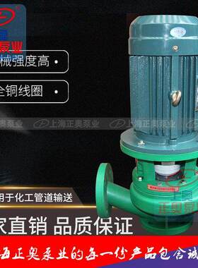全新正奥泵业FPG型耐腐蚀塑料立式化工管道泵