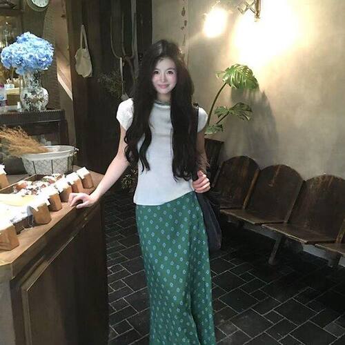 SL鱼尾复古气质半身裙新款子女