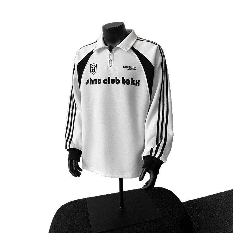 短反长袖字母牌卫衣潮秋季男