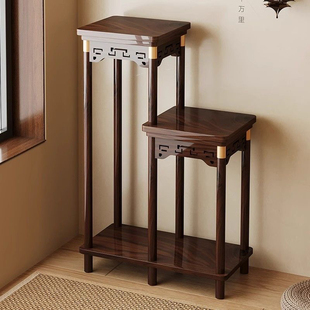 中式花架子客厅落地式置物架阳台实木花台2025新款室内多层花盆架