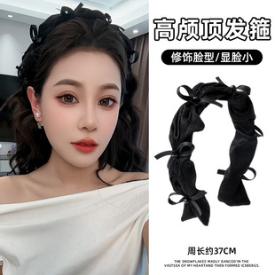 黑色气质发箍女2025新款高级感发饰蝴蝶结发卡洋气高颅顶时尚头箍
