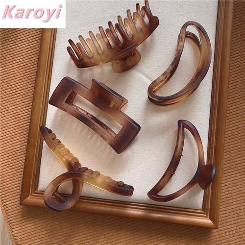 琥珀秋冬磨砂鲨鱼夹抓夹