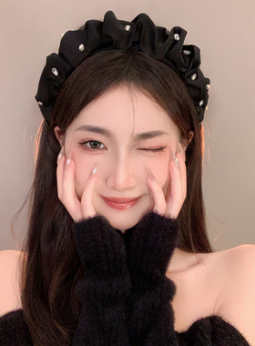 赵露思同款发箍女早春高颅顶复古法式网红2023年新款黑色头箍发卡