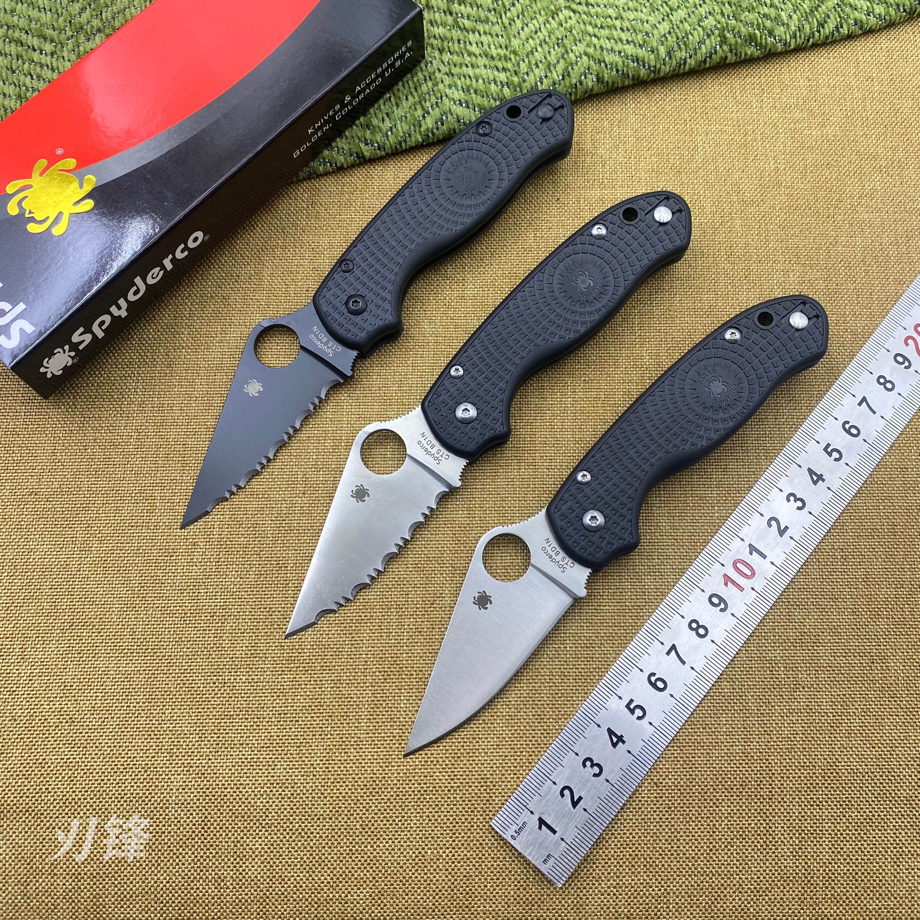 蜘蛛c223轻量小刀户外露营便携瓜果刀小刀
