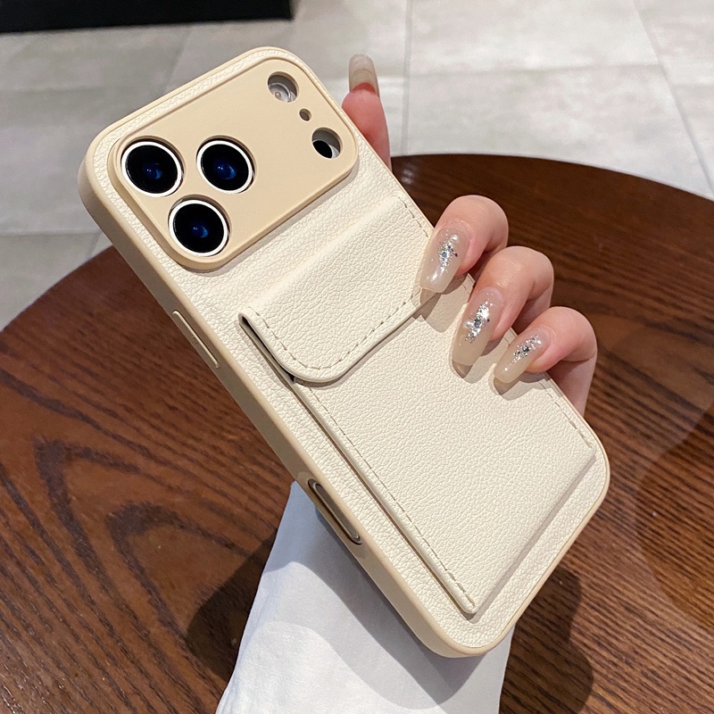 装卡苹果男女背卡带卡包iphone16pro零钱14可新款白色门禁卡17promax套1315适用包皮质一体壳可放卡插卡