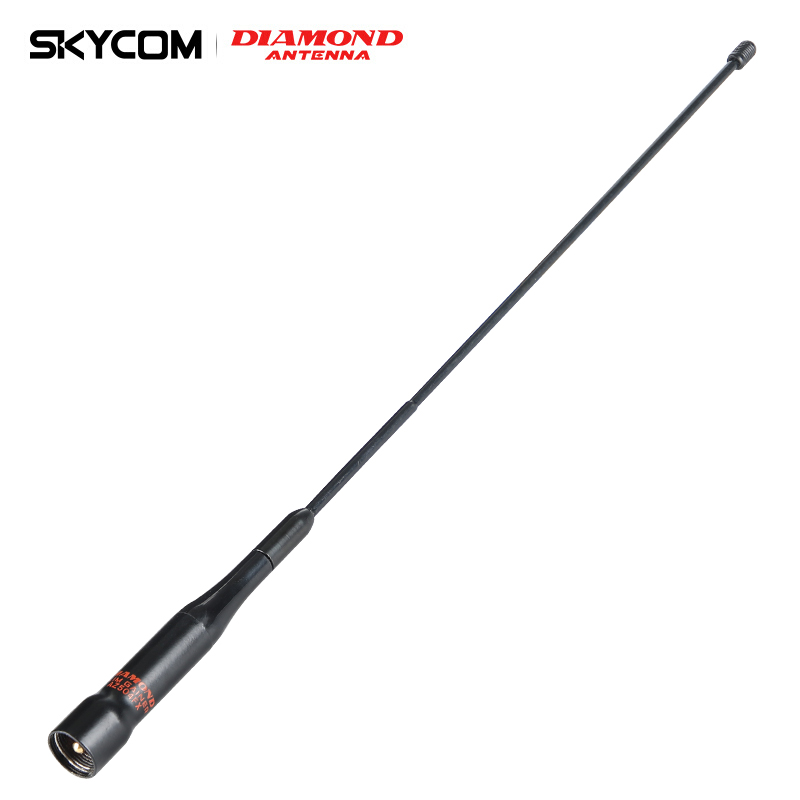 日本钻石正品 AZ504FX UV双段车载电台天线 黑色 软质短天线 39cm