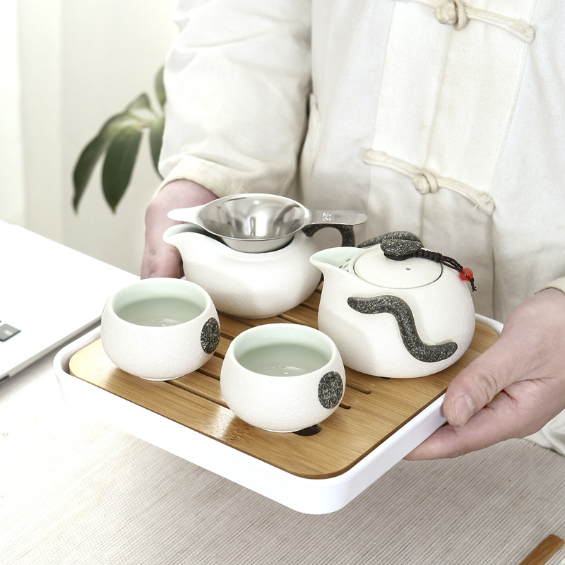 日式功夫茶具套装整套小茶盘家用简易客房民宿阳台新款泡茶张张
