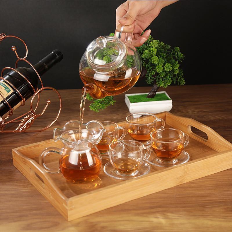 花茶壶玻璃茶具壶家用茶杯耐高温套装高硼硅加厚玻璃功夫煮茶器