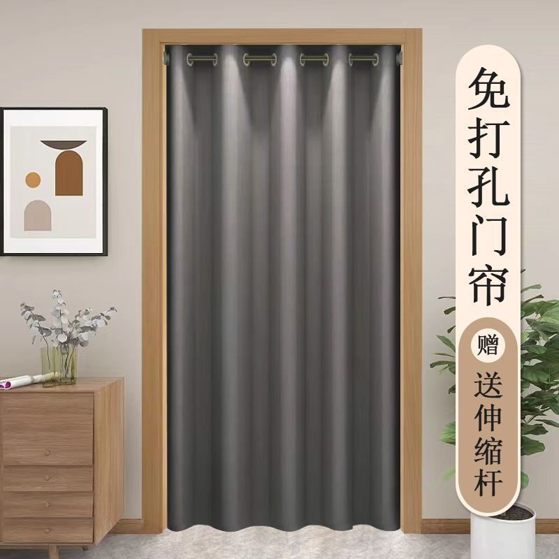 试衣间门帘隔断帘防油夏季家用免打孔挡风防冷气挡空调卧室出租房