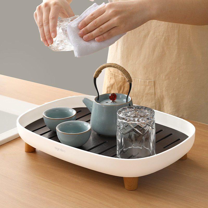 日式茶盘家用轻奢现代小型储水式茶台功夫茶具简约干泡台沥赵之孙