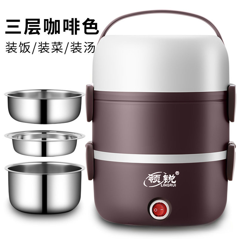 加厚电热饭盒保温加热可插电热饭菜充电式办公室上班族自热多功能