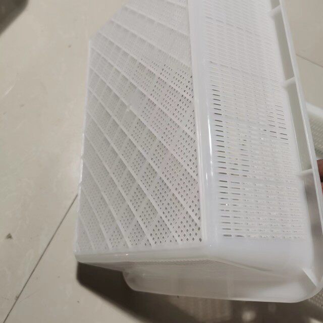 2EIE白色摔篓筐加厚耐洗沥水整理漏网筐框长方形厨房商用大号塑料