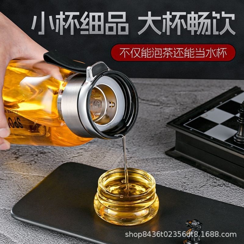 夏季玻璃水杯大个人高颜分值喝容水茶杯子男女生茶水MjZ2CLNN量离