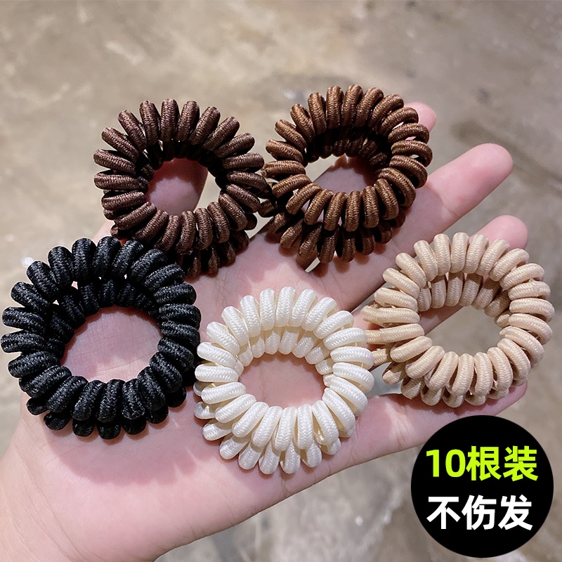 电话线发圈马尾发绳无痕细款布艺