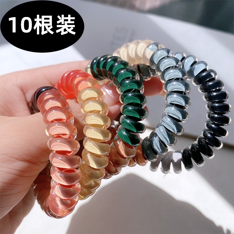 电话线发圈橡皮筋果冻色
