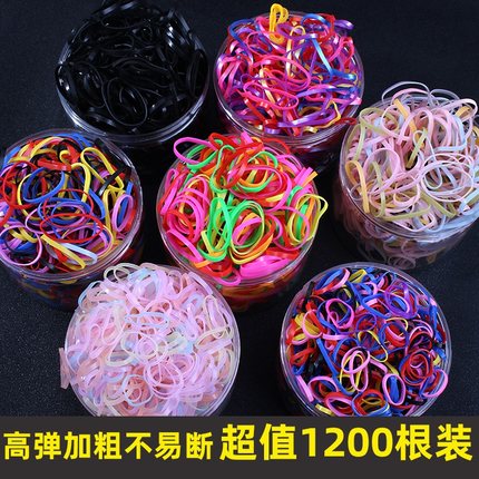 橡皮筋女扎头加粗加厚发圈一次性高弹力耐用黑色胶圈小头绳大人用