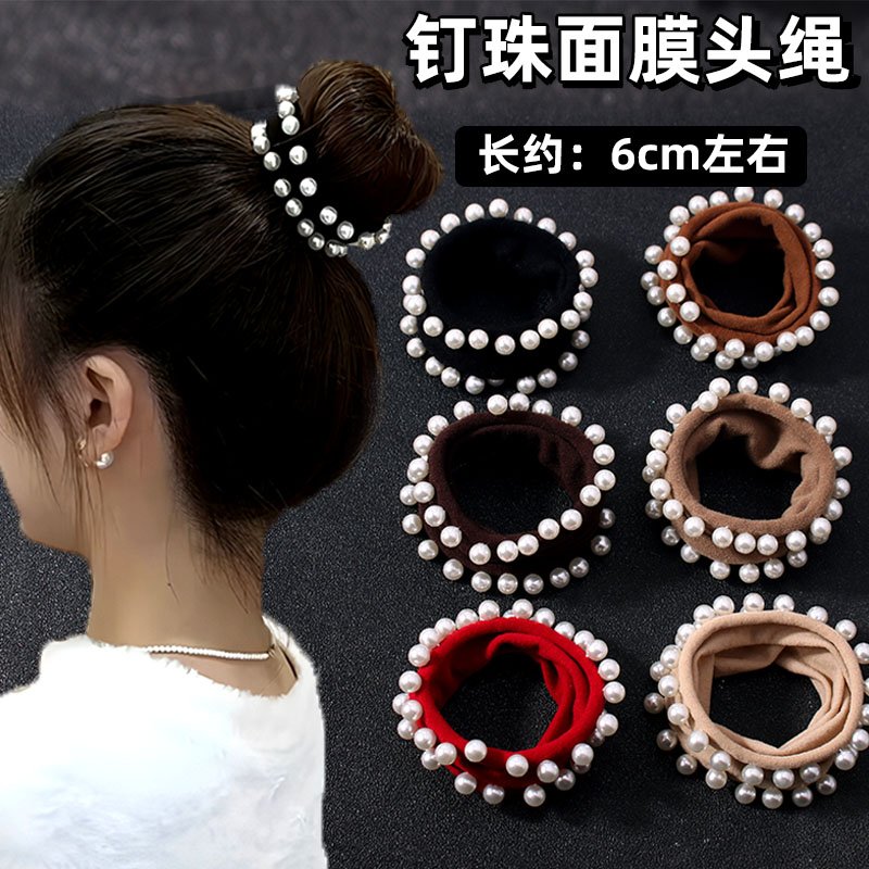 超宽无接缝头绳红色无缝发圈女