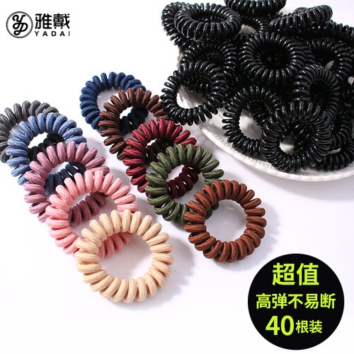 电话线发圈无痕头绳橡皮筋小清新