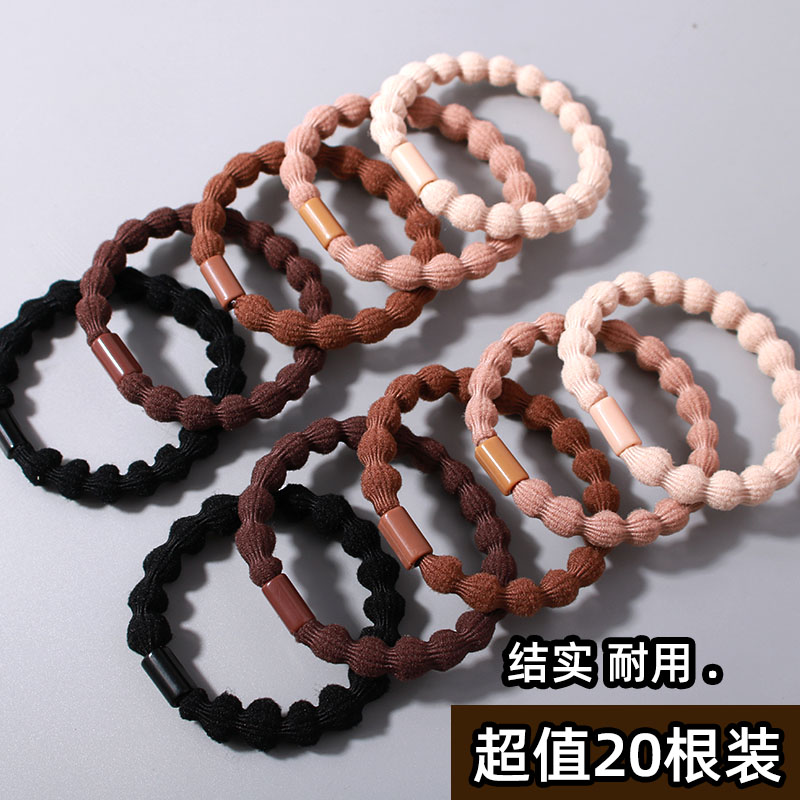 丸子头发圈高马尾发绳发饰