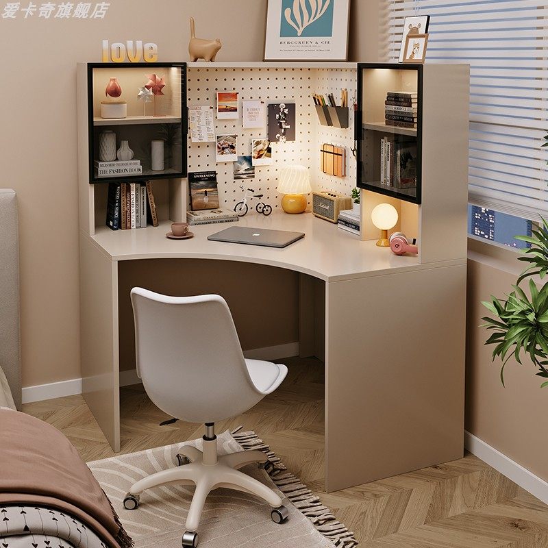 实木转角电脑桌笔记本台式书桌写字桌家用拐角办公桌儿童学习桌