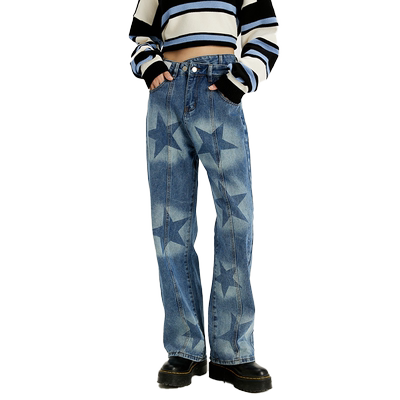 rarn热爱如你星星牛仔裤