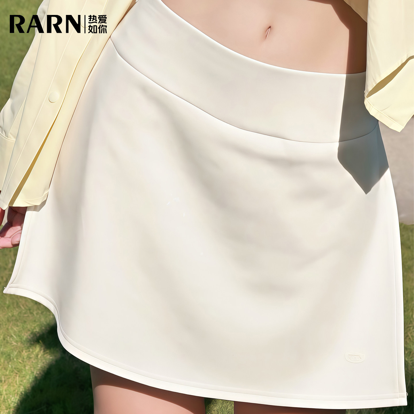 RARN网球裙女2026夏季高弹羽毛球裙透气运动短裙休闲健身裙半身裙