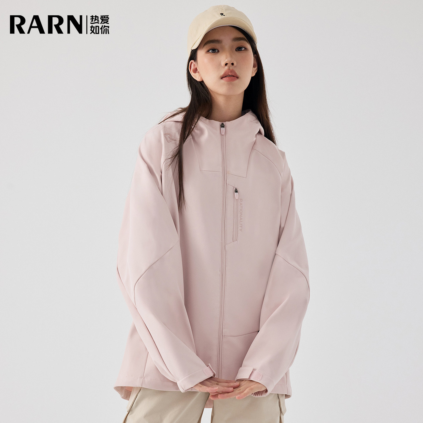 RARN户外轻量化防风软壳外套女秋装新款休闲冲锋衣运动登山夹克男