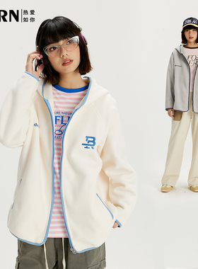 RARN/热爱如你撞色包边连帽外套RA23AW079