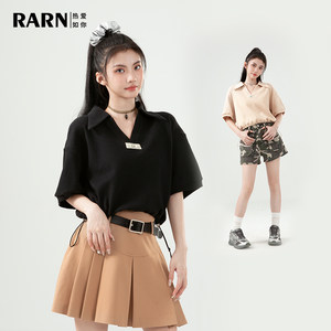 rarn短袖华夫格抽绳V领