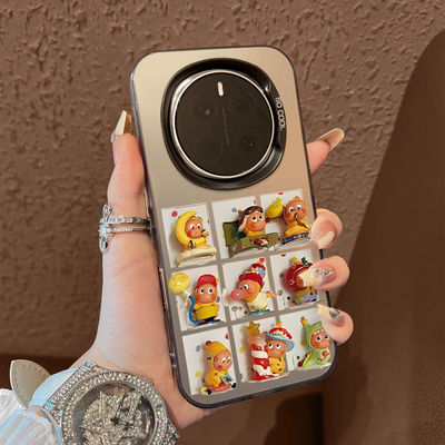 适用于荣耀magic7pro手机壳九宫格星星人支架彩银新品男女款全包magic4/5防摔高级感保护套简约honormagic6