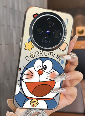 适用于vivox300pro手机壳支架蓝色猫咪x100ultra新品80男女款90s彩银60全包70防摔套x200promini