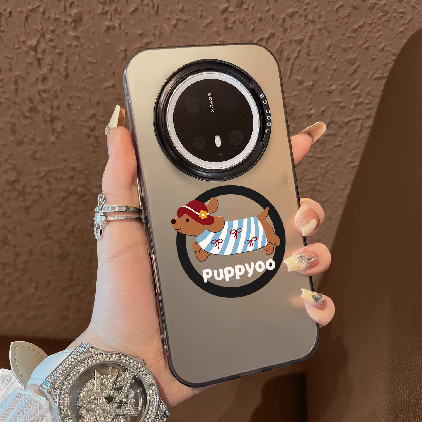 适用于华为mate70pro十手机壳橙花红帽棕狗支架简约50磁吸40e套新品30epro防摔男女款保护套mate60proplus