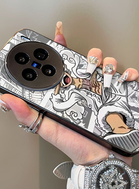 适用于vivox200promini手机壳白色黑线条男孩支架小羊皮x60/70/80外全包防摔y200i新款男女90s/x100至尊套