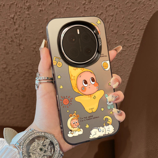 适用于荣耀magic7pro手机壳花兔星星人支架彩银新品男女款全包magic4/5防摔高级感保护套简约honormagic6