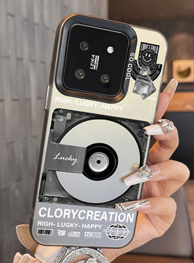 适用于小米15pro手机壳简约唱片机彩银高级感12spro外全包11ultra个性新款男女生13pro红米note13套14至尊