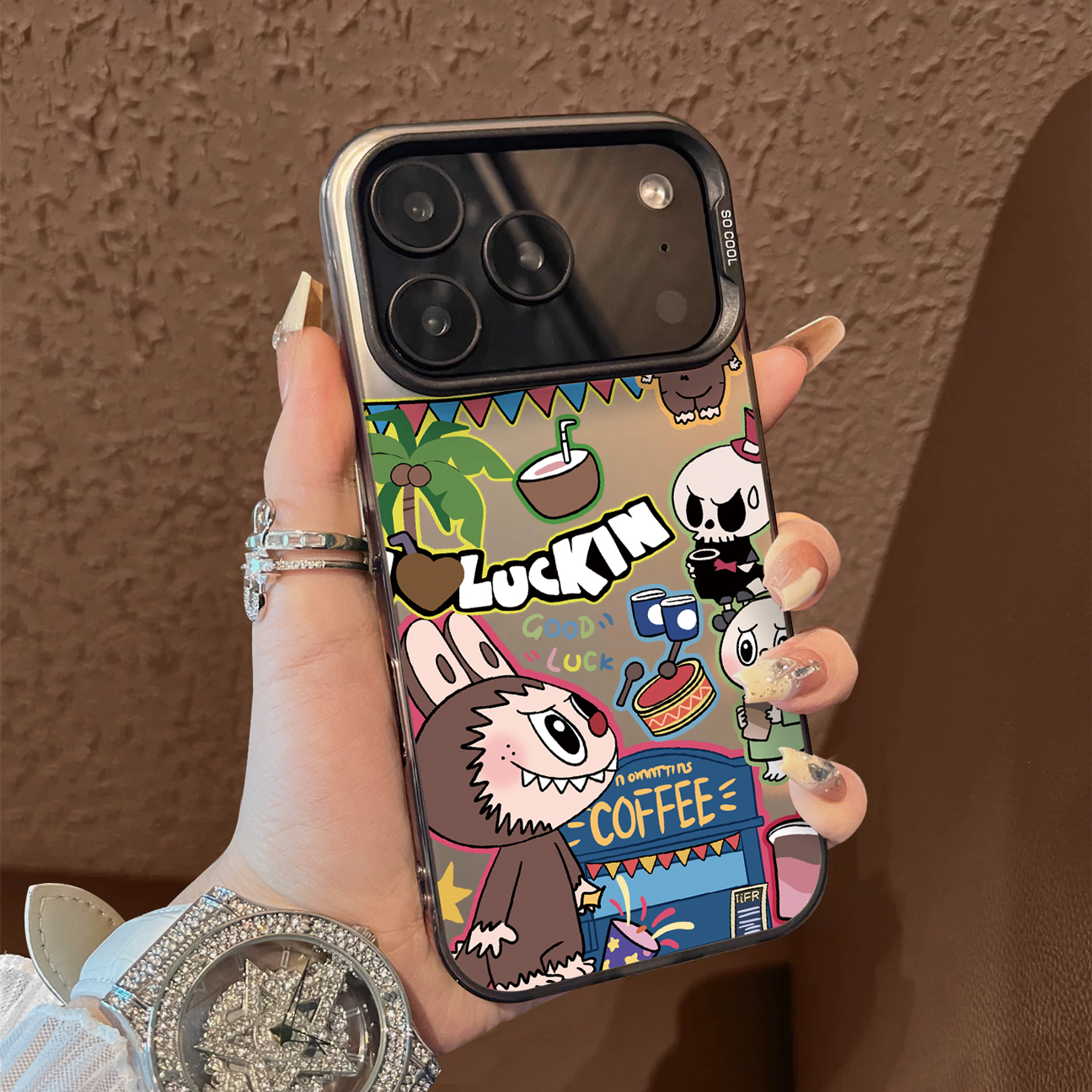 适用于彩银苹果手机壳小众